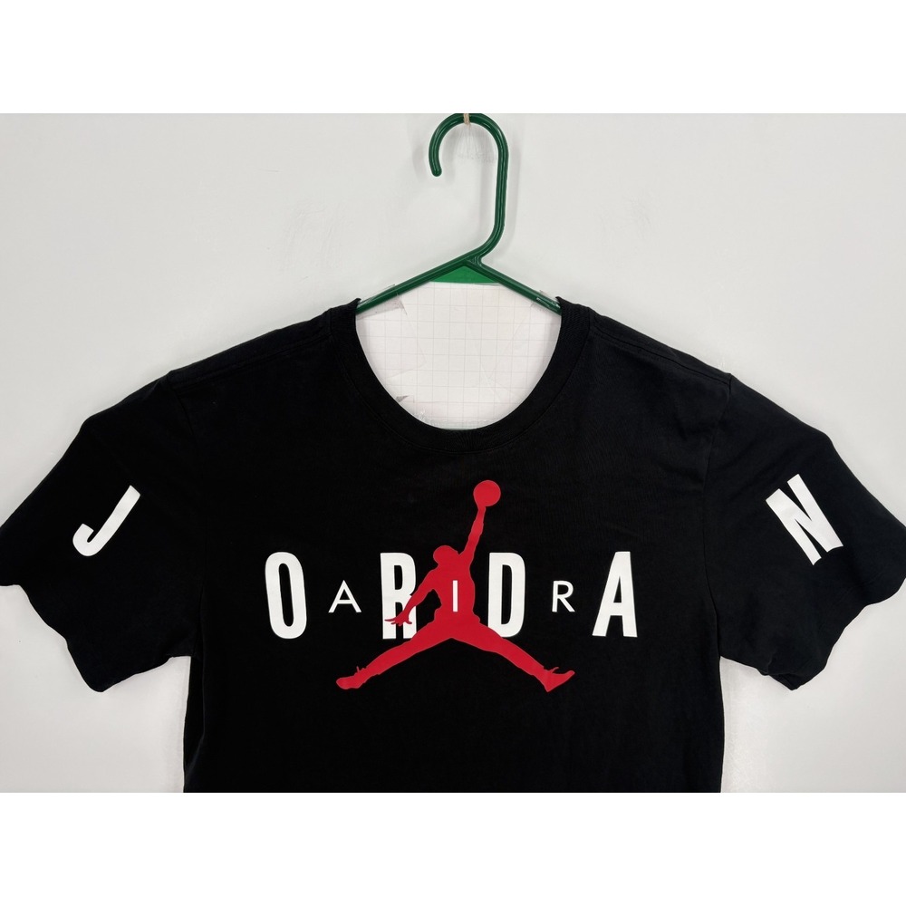 Air Jordan Jumpman Men's Black Spellout Short Sleeve Tee Shirt DV1445-010, NWT M